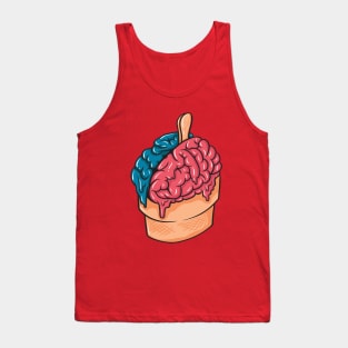 ice-cream brain illustration Tank Top